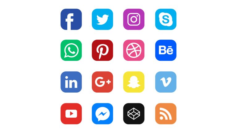 Coloured business icons collection