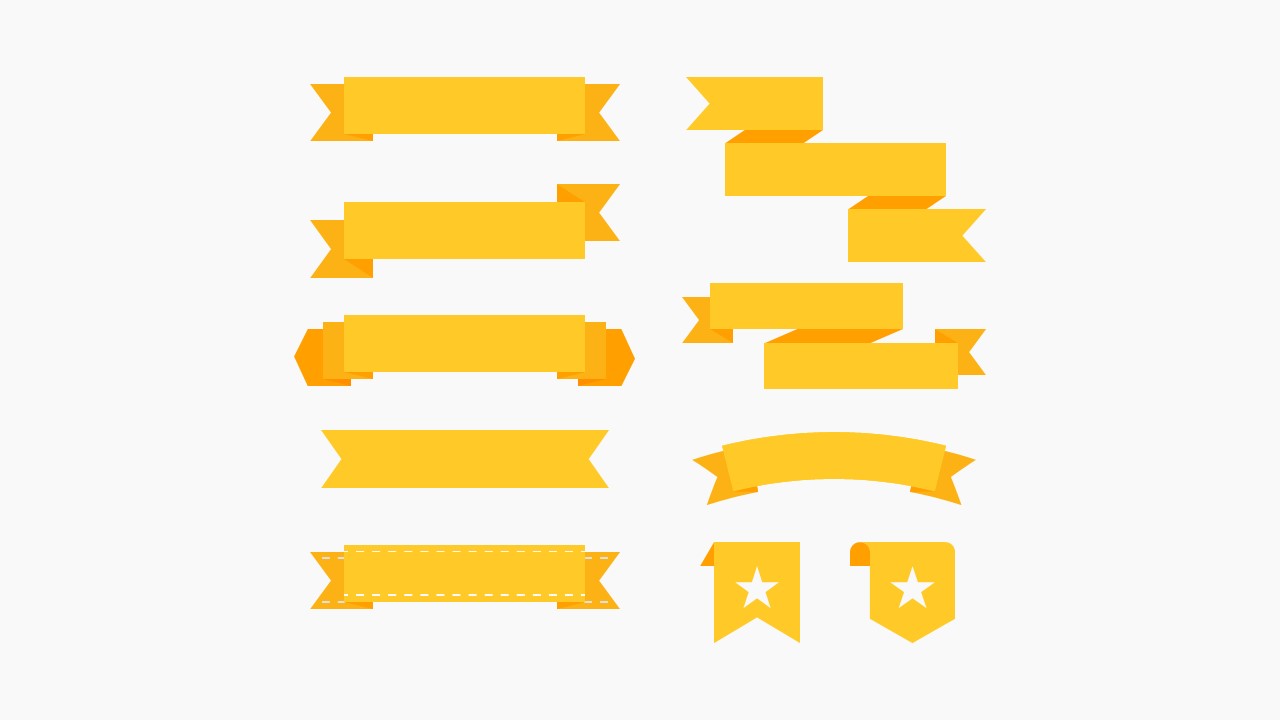 Vintage yellow ribbons set of offers