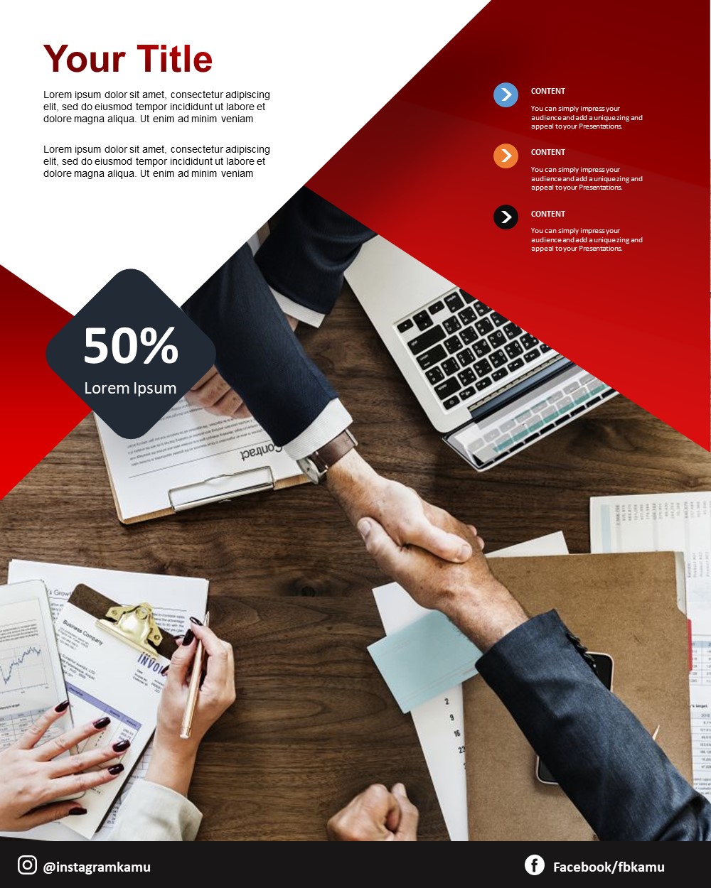 18. Business template with shape