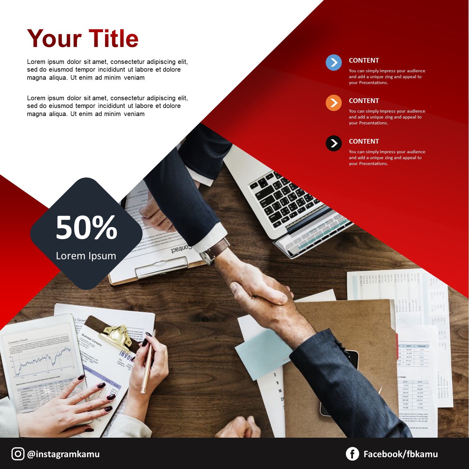 18. Business template with shape