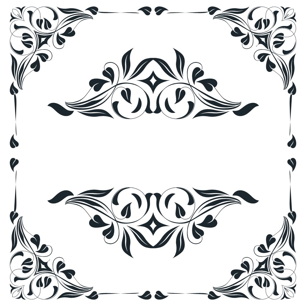 Ornamental save the date wedding invitation