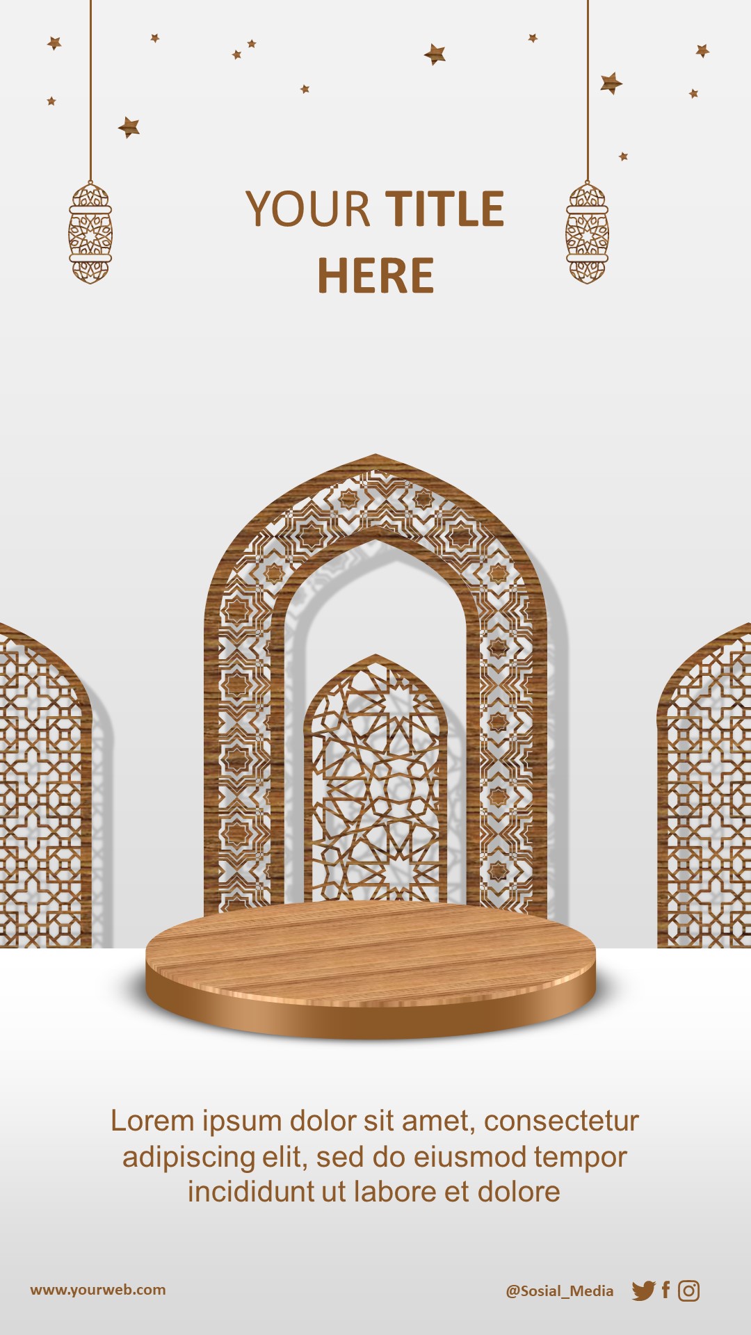 Islamic Podium Story Template 4
