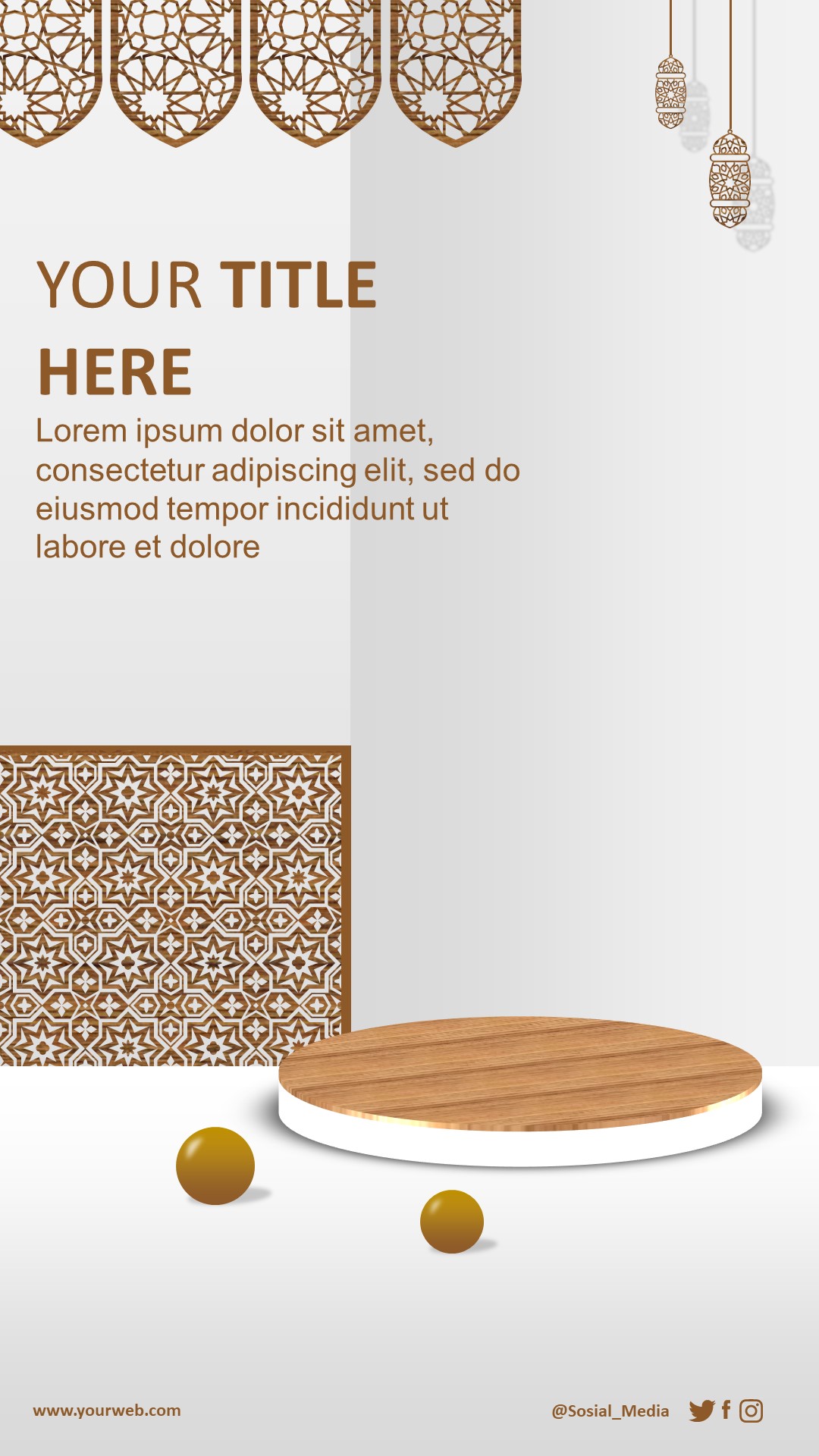 Islamic Podium Story Template 5