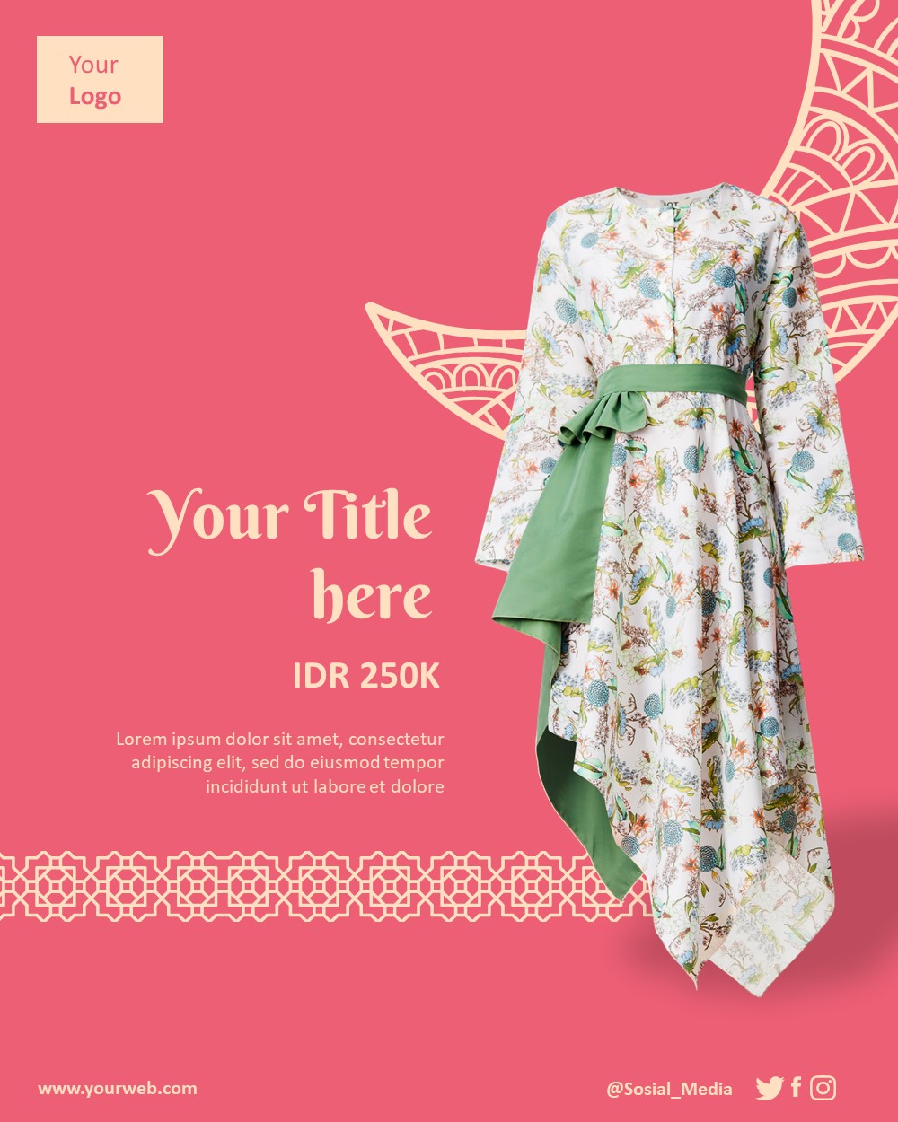 82. Islamic Template Minimalist Pastel 4