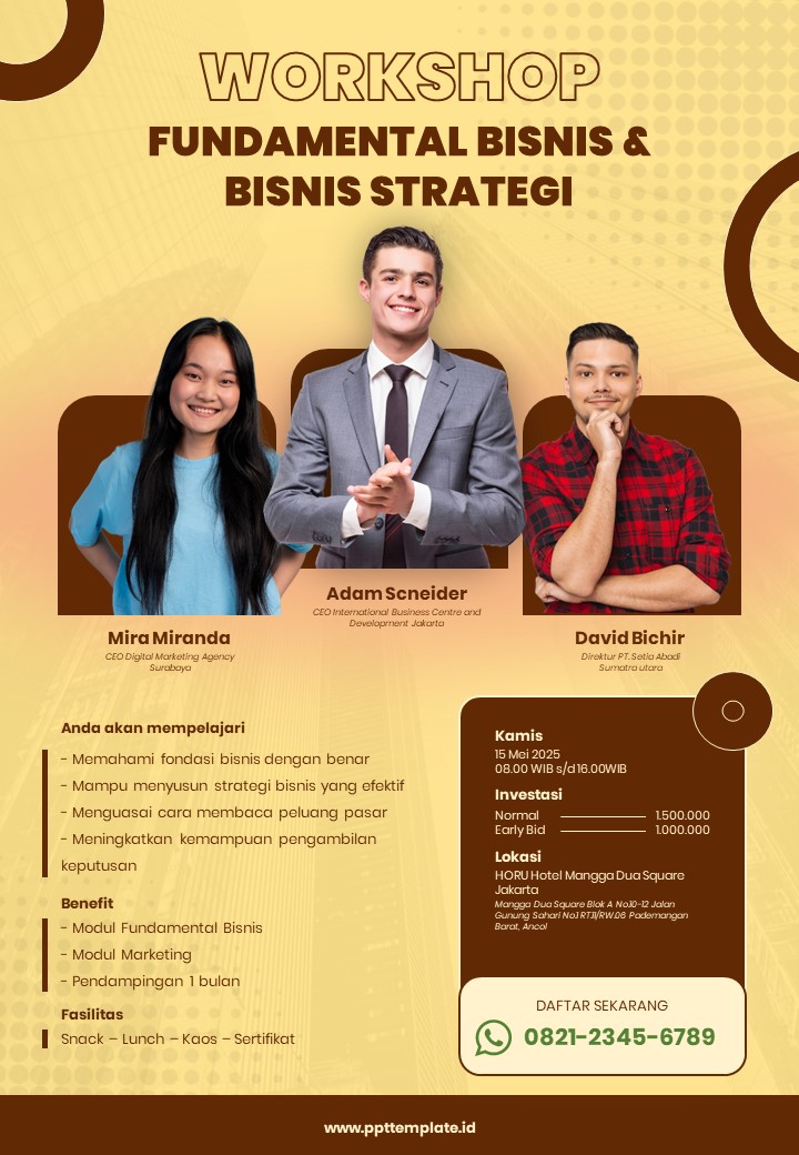 Brosur Seminar Bisnis Template