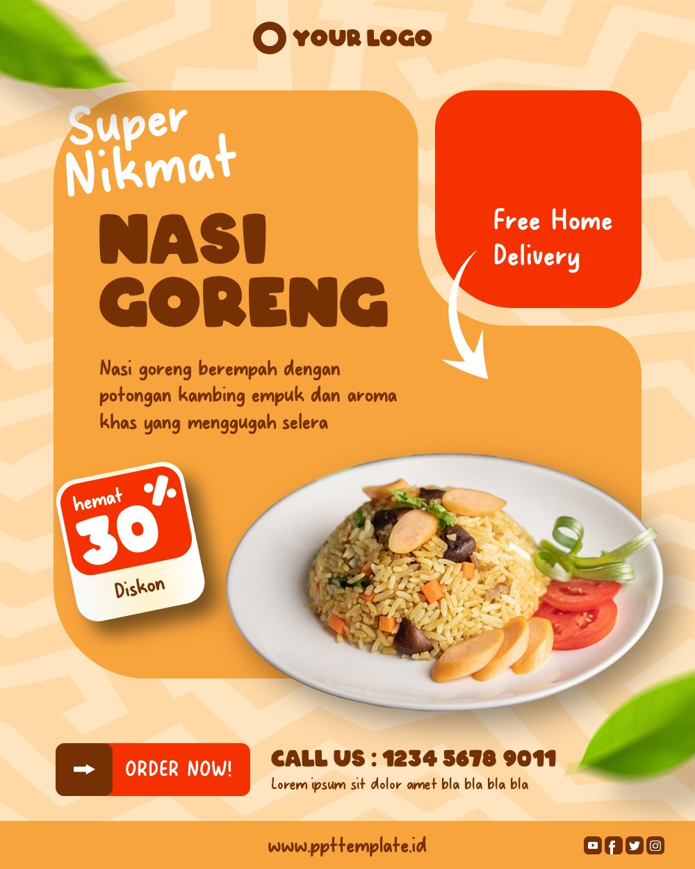 Delicious food menu and restaurant