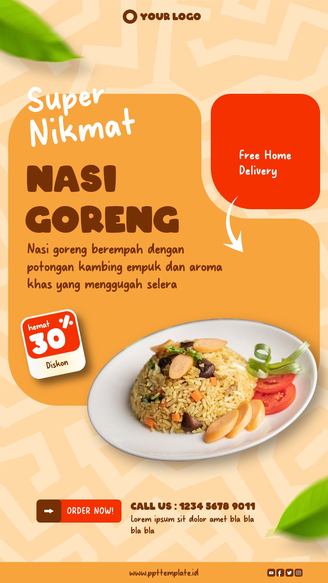 Delicious food menu and restaurant