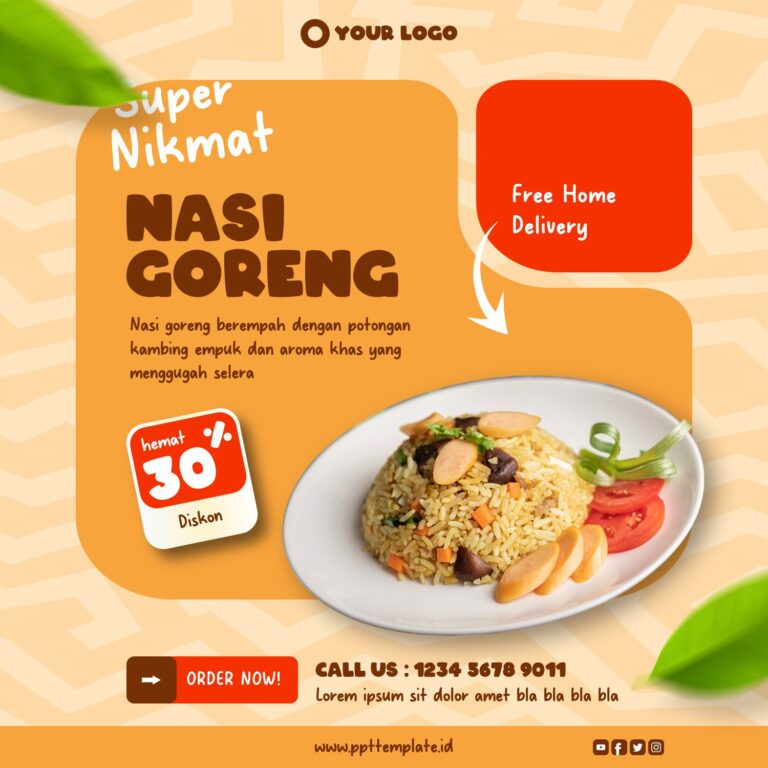 Delicious food menu and restaurant Square