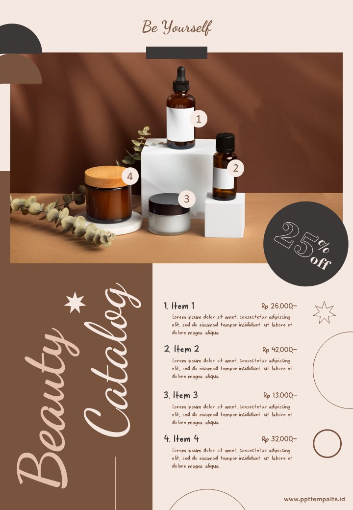 Flat design product catalog brochure 1