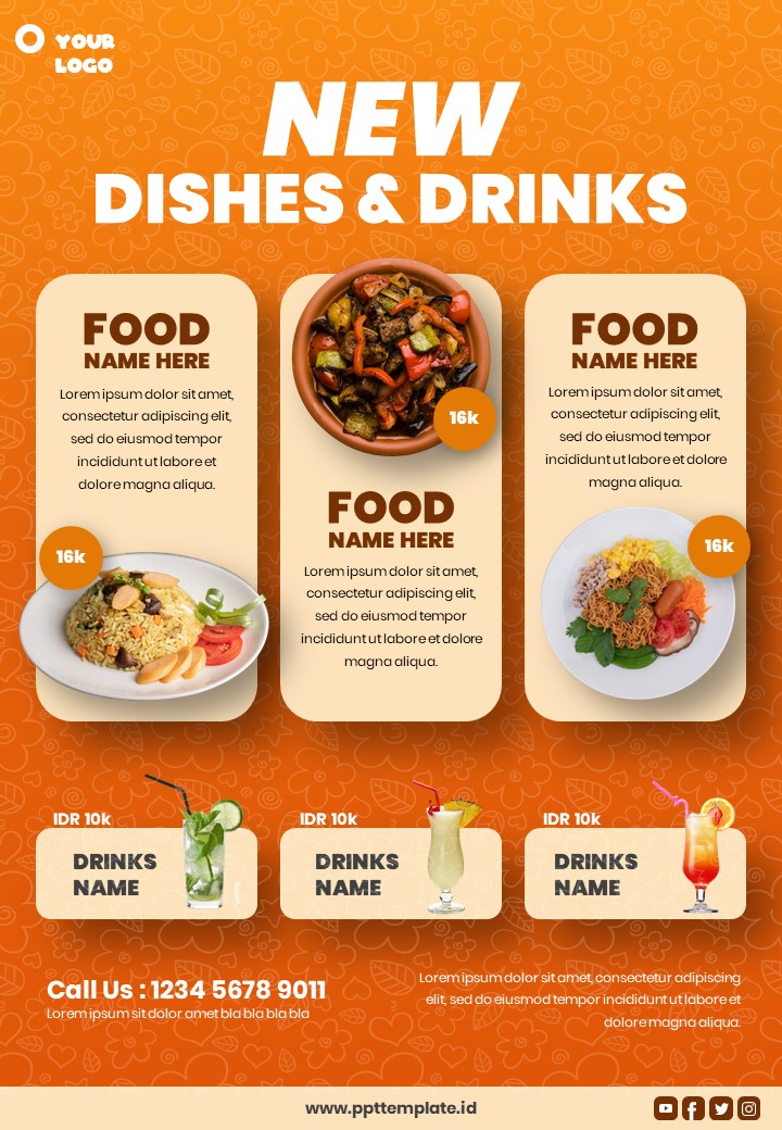 Poster - New dishes and drinks menu